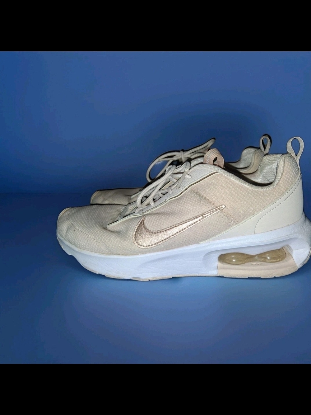 Nike Air Max Casual Sneakers in Light Pink with Metallic Swoosh